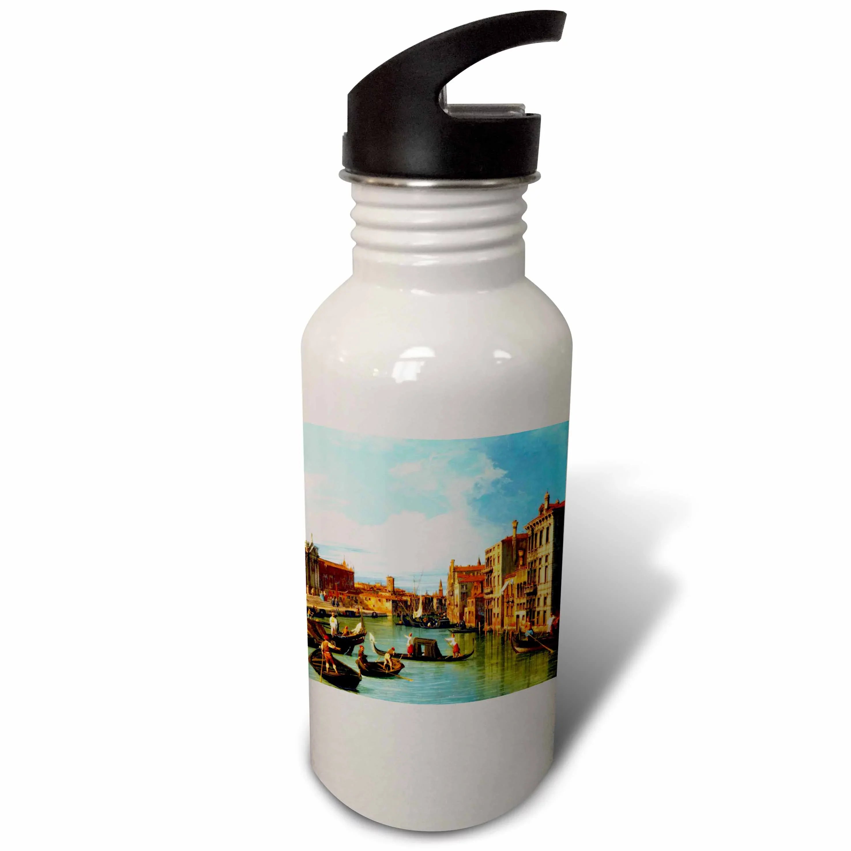 The Grand Canal and the Church of the Sizealute by Canaletto 1730 - Venice Italy Italian gondola boats 21 oz Sizeports Water Bottle wb-162555-1