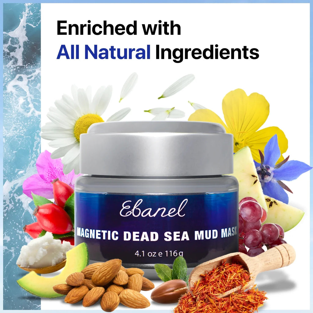 Ebanel Magnetic Dead Sizeea Mud Mask for Face, 4.1oz Deep Pore Cleansing Moisturizing Face Mask