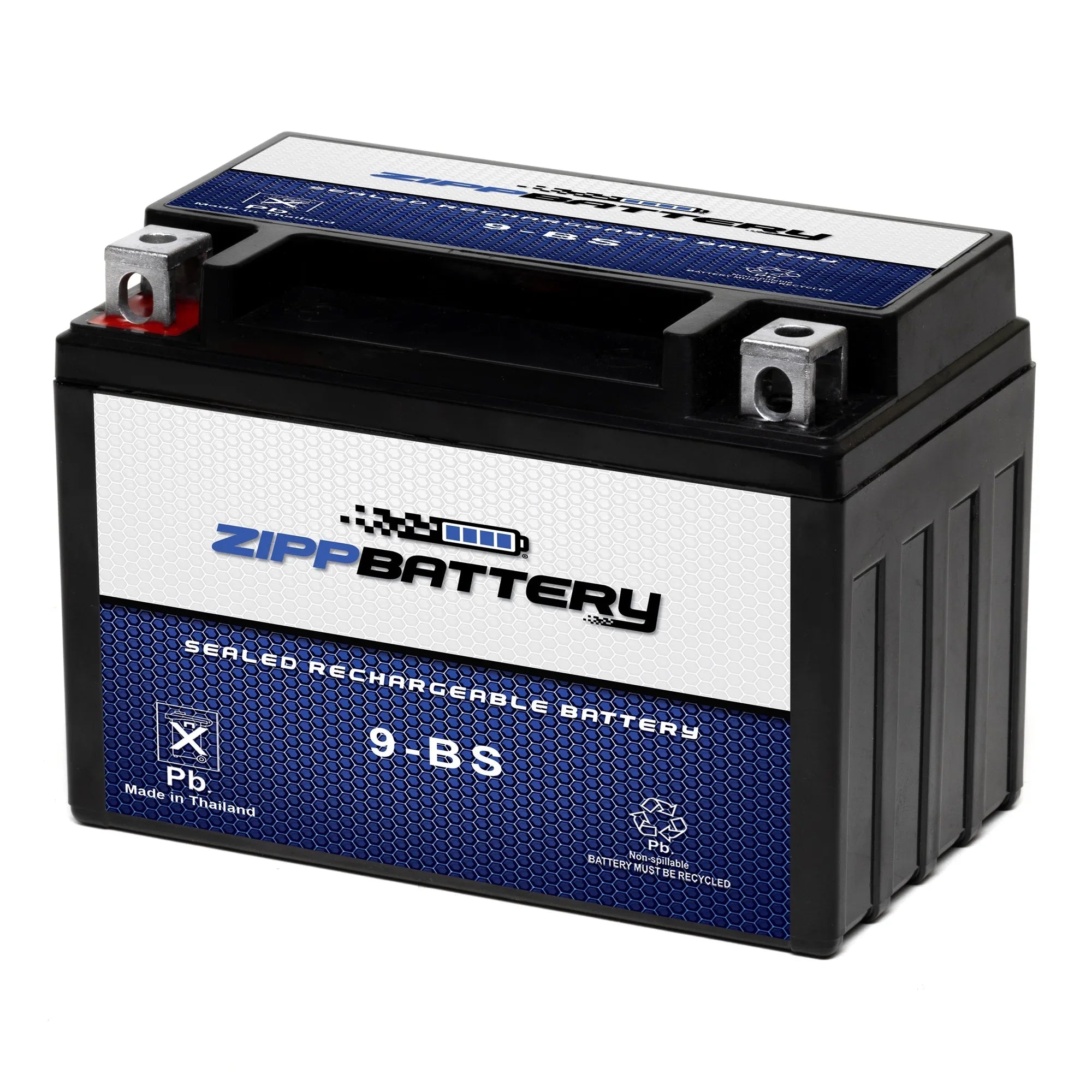 Zipp Battery YTX9-BSize (9-BSize 12 Volt,8 Ah, 120 CCA) Motorcycle Battery for Kawasaki 636cc Zx636-b C Ninja Zx-6r 2003