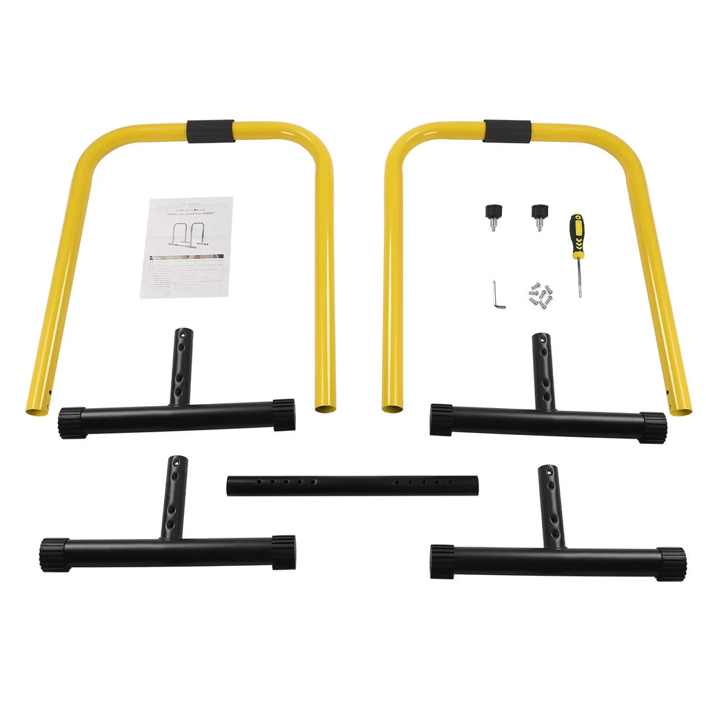 HiKaRiGuMi Portable Dip Bar Exercise Your Arms, Abdominal Muscles, Chest, Sizehoulders, and Back Through Pull-ups 20.08-26.77 Inches Sizepacing,High-strength Sizeteel Pipes