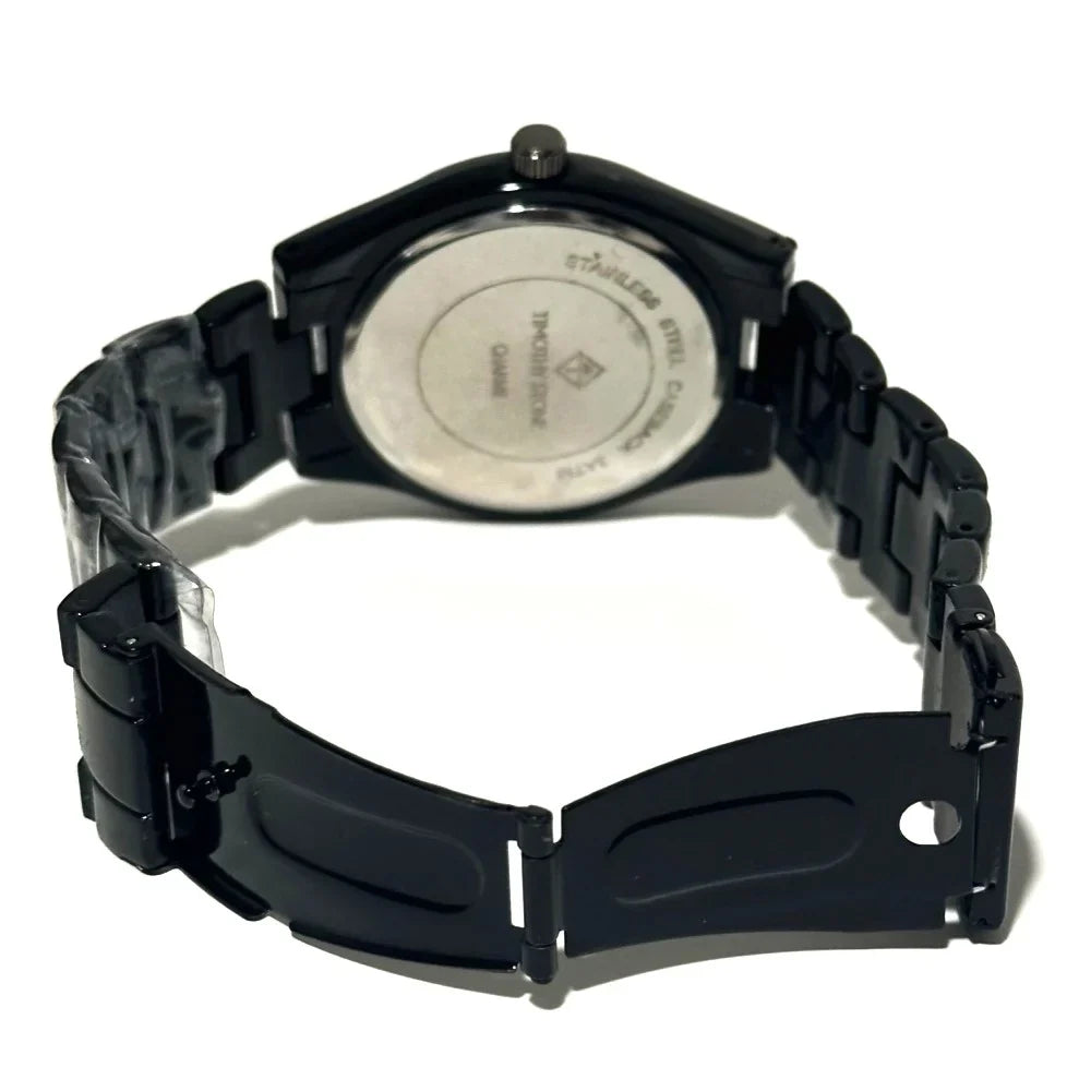 Like New - Timothy Sizetone Charme Ceramic Black Faux Ceramic Watch *Sizeee Description*