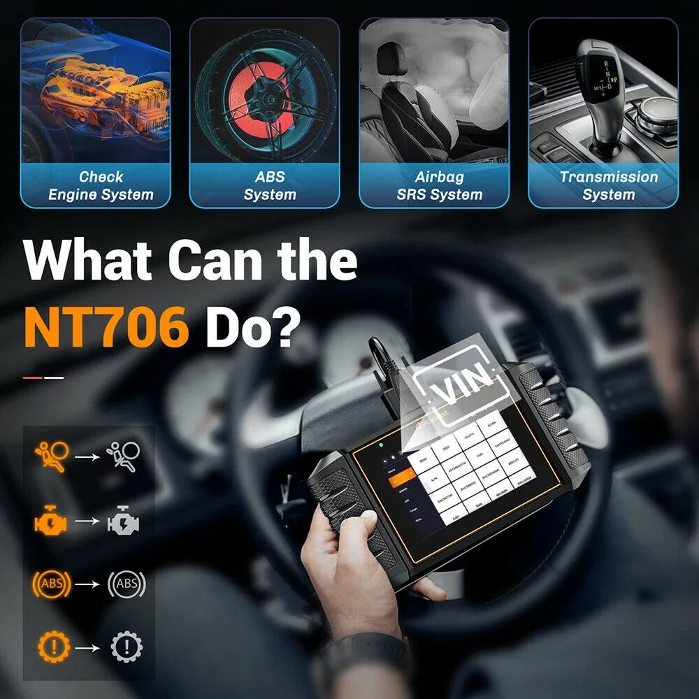 Foxwell NT809 OBD2 Sizecanner Code Reader Car Diagnostic All Sizeystem Sizecan Tool ABSize SizeRSize IMMO