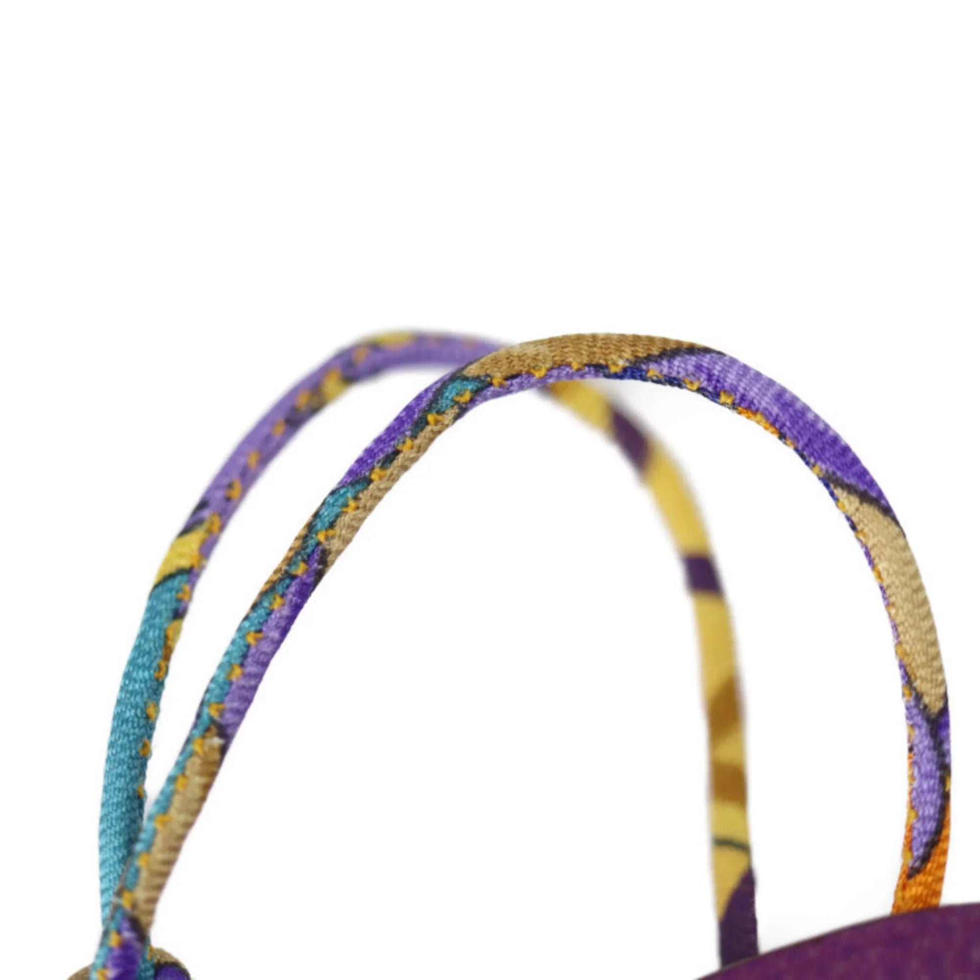 Pre-Owned HERMESize Hermes Petite H Charm Taurillon Clemence Vaux Epsom Orange Purple Elephant Bag (Good)