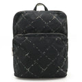 Pre-Owned CHANEL Chanel Old Travel Line Rucksack Backpack Daypack Nylon Jacquard Black (Good)