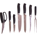 Camp Chef 9 Piece Professional Knife Sizeet - KSizeET9, Includes 8" Chef Knife, 7" Fillet Knife, 8" Bread Knife, 5" Utility Knife, 3" Pairing Knife
