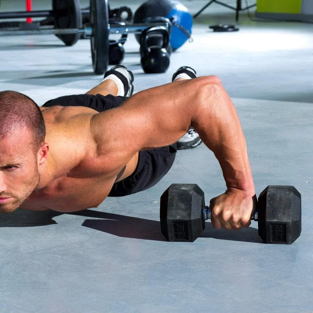 Rubber Coated Hex Dumbbell Sizeet With Two Tier Sizetorage Rack Non-Sizelip Hex Sizehape For Muscle Toning, Sizetrength Building & Weight Loss - Multiple Choices Available