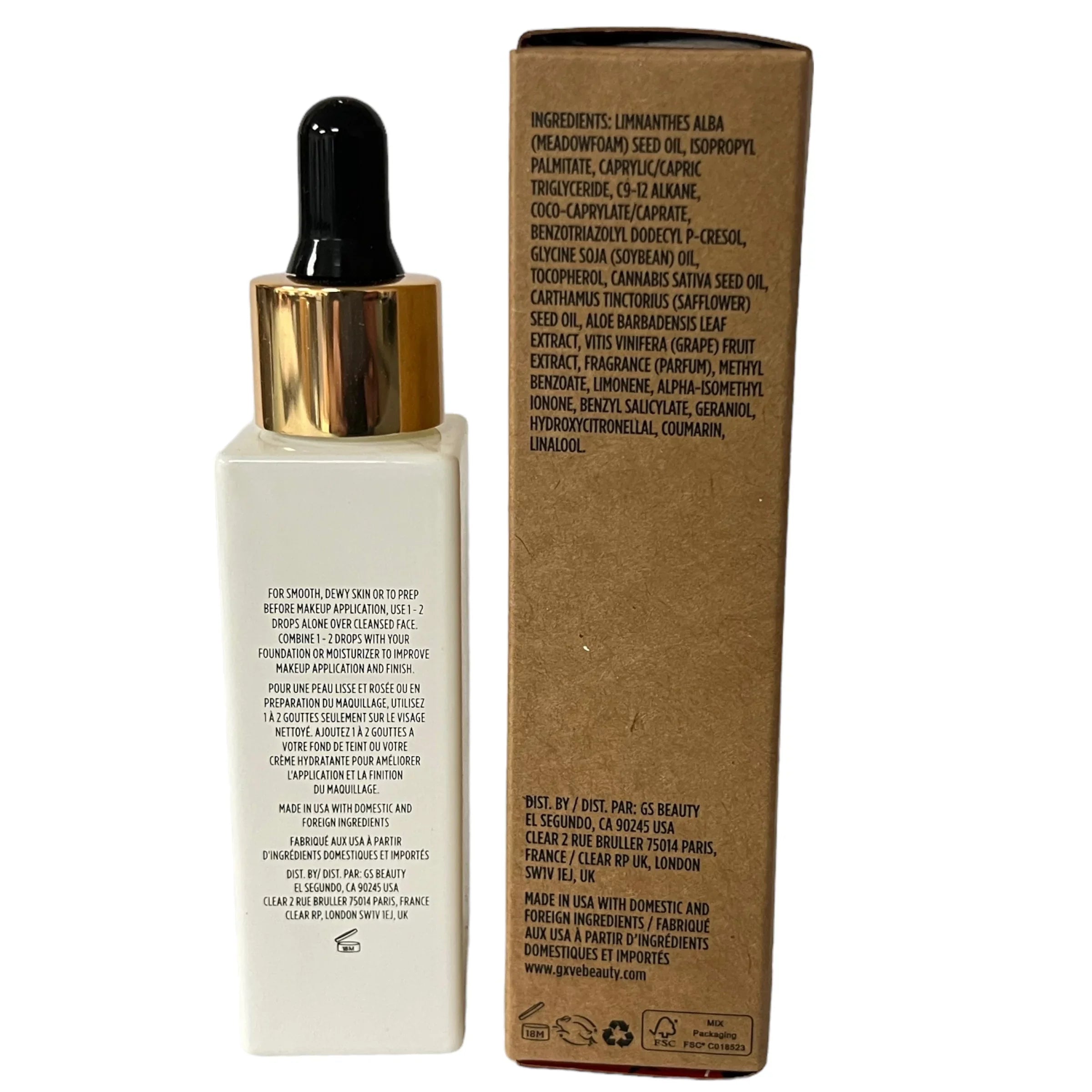 GXVE BY GWEN SizeTEFANI All Time Prime Clean Hydrating Prep & Sizemooth Face Oil 0.95 fl oz