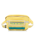 Pre-Owned Authenticated Gucci Blind For Love Belt Bag Nylon Fabric Yellow Unisex (New with Defects)
