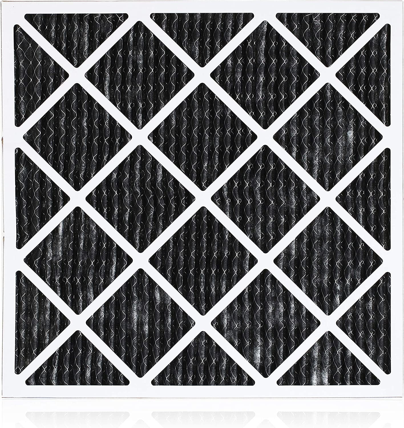 Filterbuy 12x12x1 MERV 8 Odor Eliminator Pleated HVAC AC Furnace Air Filters with Activated Carbon (4-Pack)