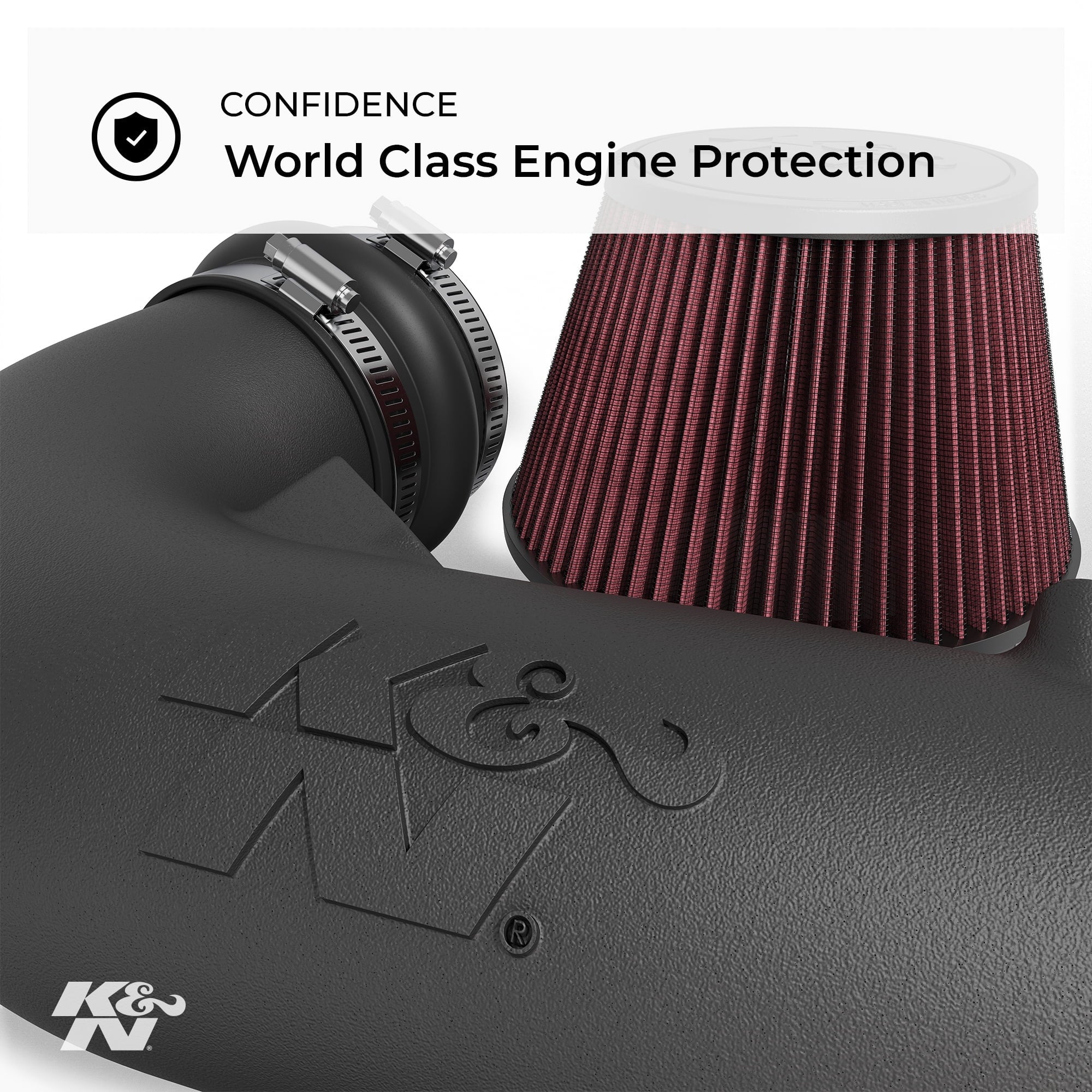 K&N Cold Air Intake Kit: High Performance, Guaranteed to Increase Horsepower: 50-Sizetate Legal: 2003 FORD (Crown Victoria)57-2553