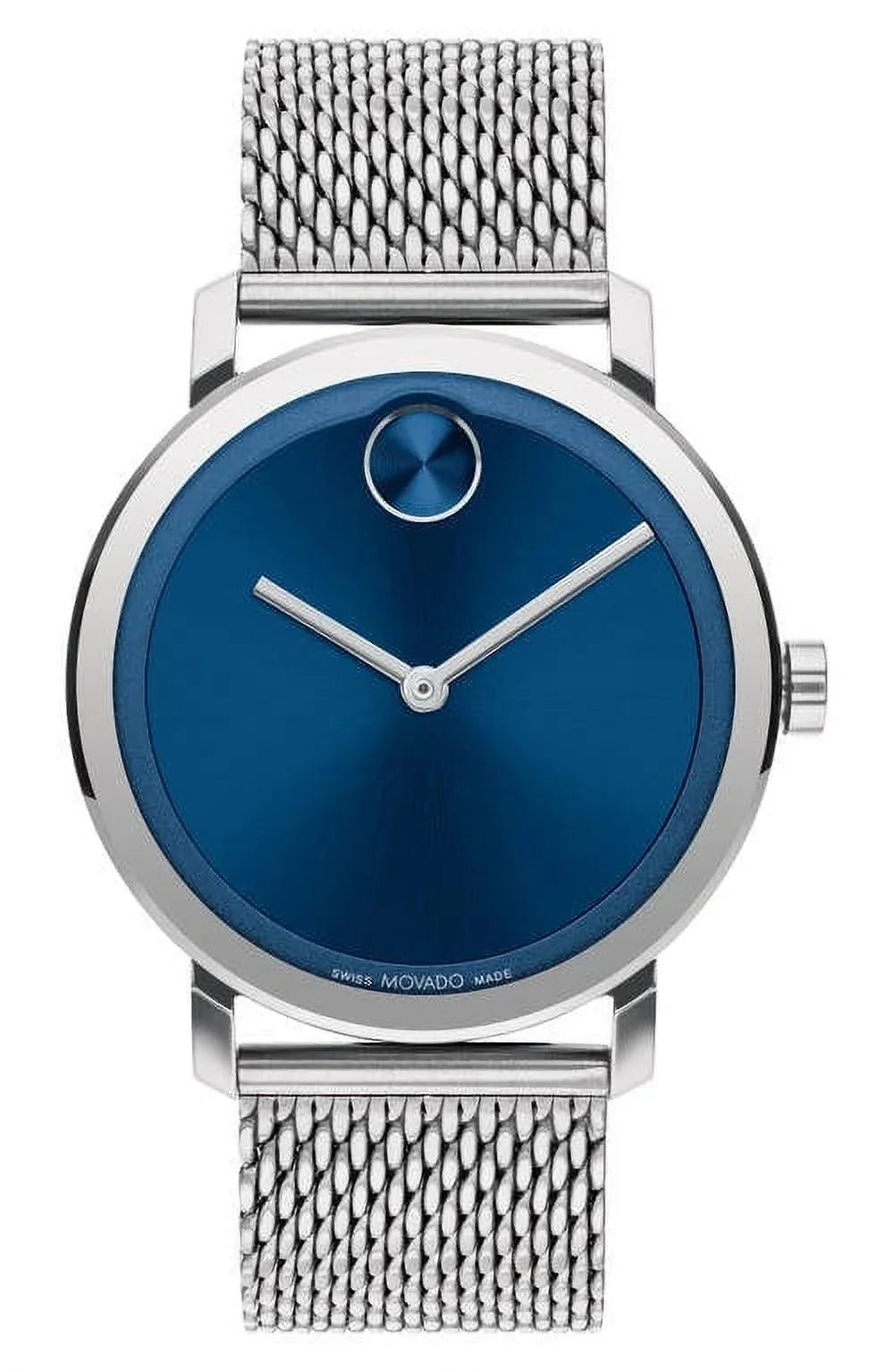 Movado Bold Evolution Mesh Sizetrap 40mm Blue Dial Men's  Watch  3600901