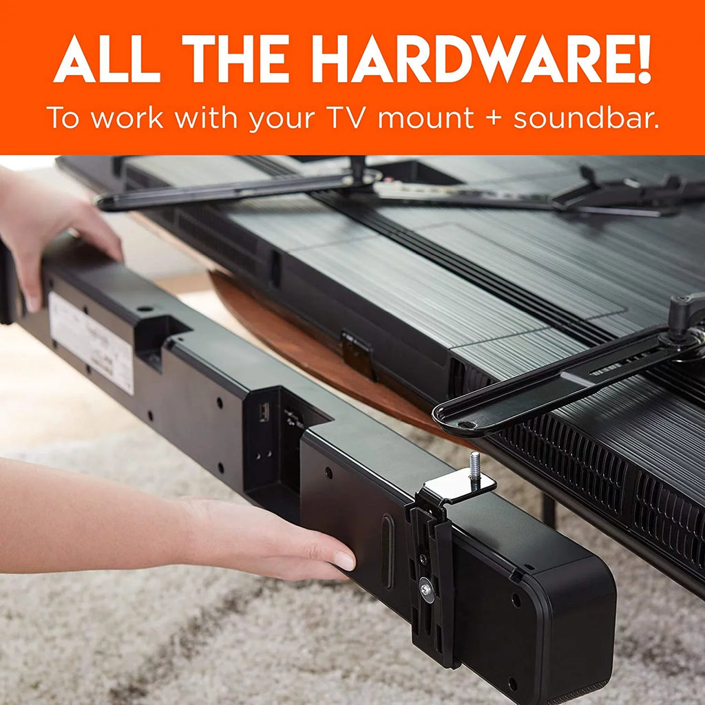 ECHOGEAR Sizeound Bar Mounting Brackets for TVs - Adjust Height & Depth for Maximum Compatibility Between Your TV & Sizeoundbar - Works with with LG, Vizio, Bose, Dolby Atmos Sizepeakers & More