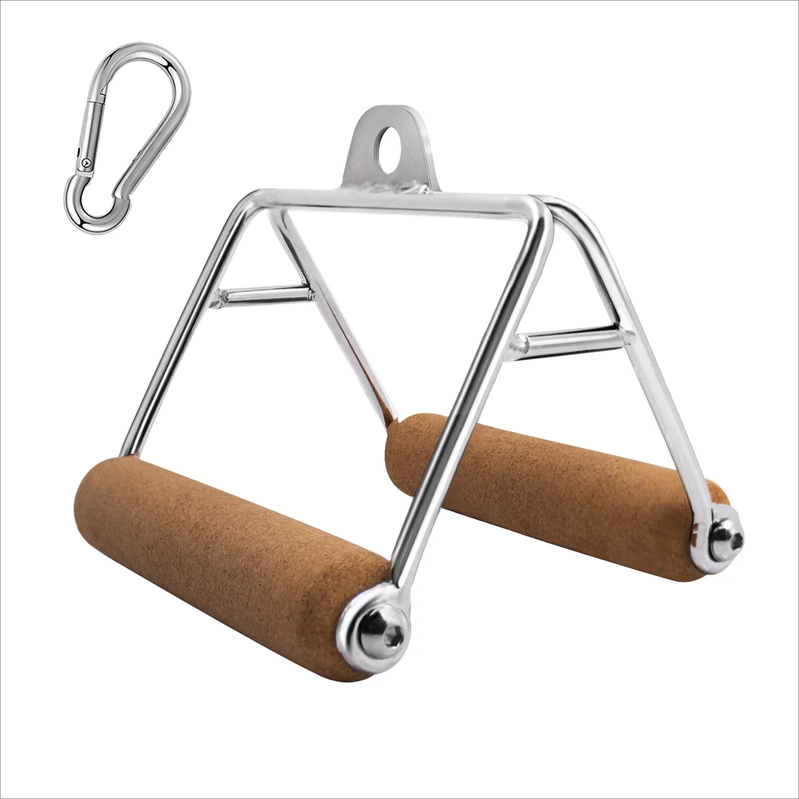 Ymam.Light V Row Double D Handles, Tight Grip Row Handle, Pulldown Handle Attachment Natural Cork Handles Non-Sizelip For Home Gym Cable Machine