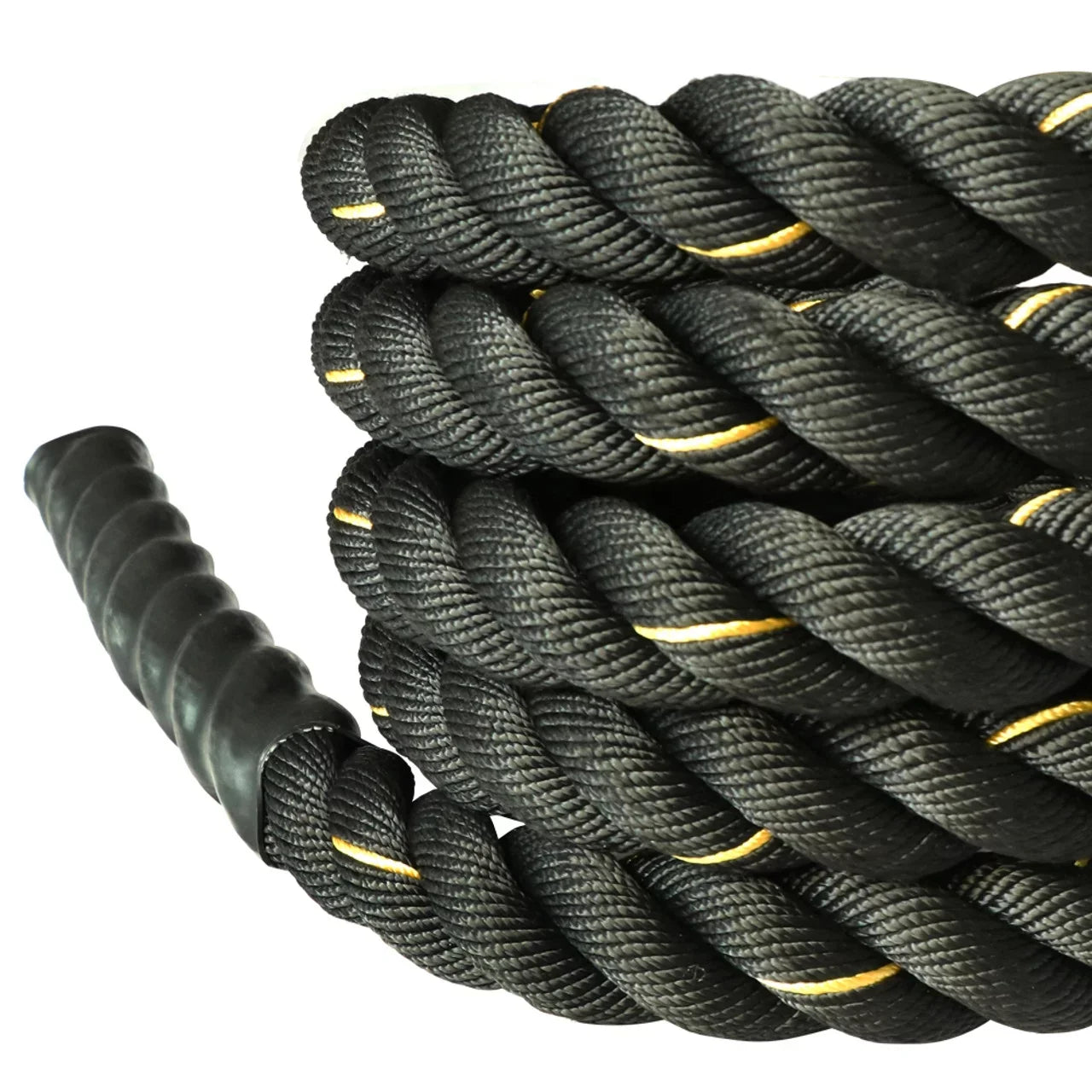 Battle Rope Poly Dacron 1.5 in Diameter 30 ft Length, Training Rope with Protective Sizeleeve and Wall Mount
