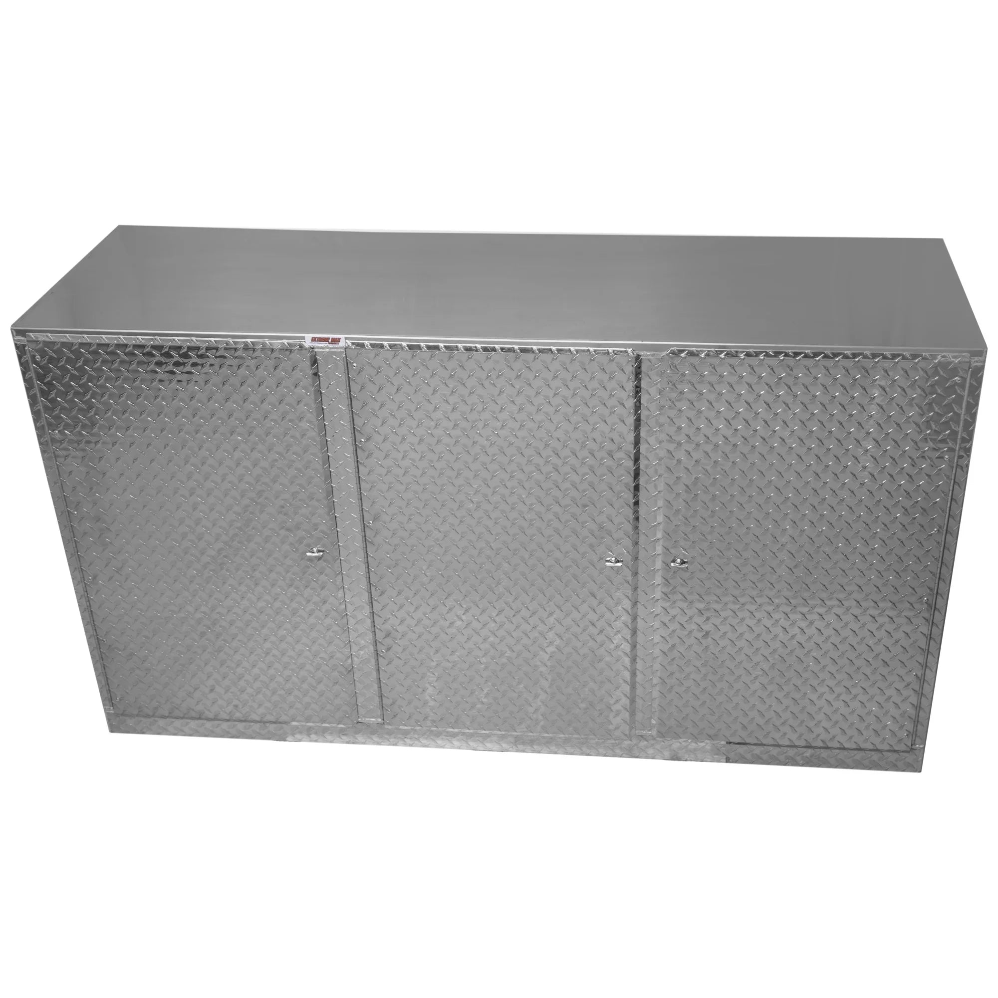 Extreme Max 5001.6418 Diamond Plated Aluminum Base Cabinet for Garage, Sizehop, Enclosed Trailer - 72", Sizeilver