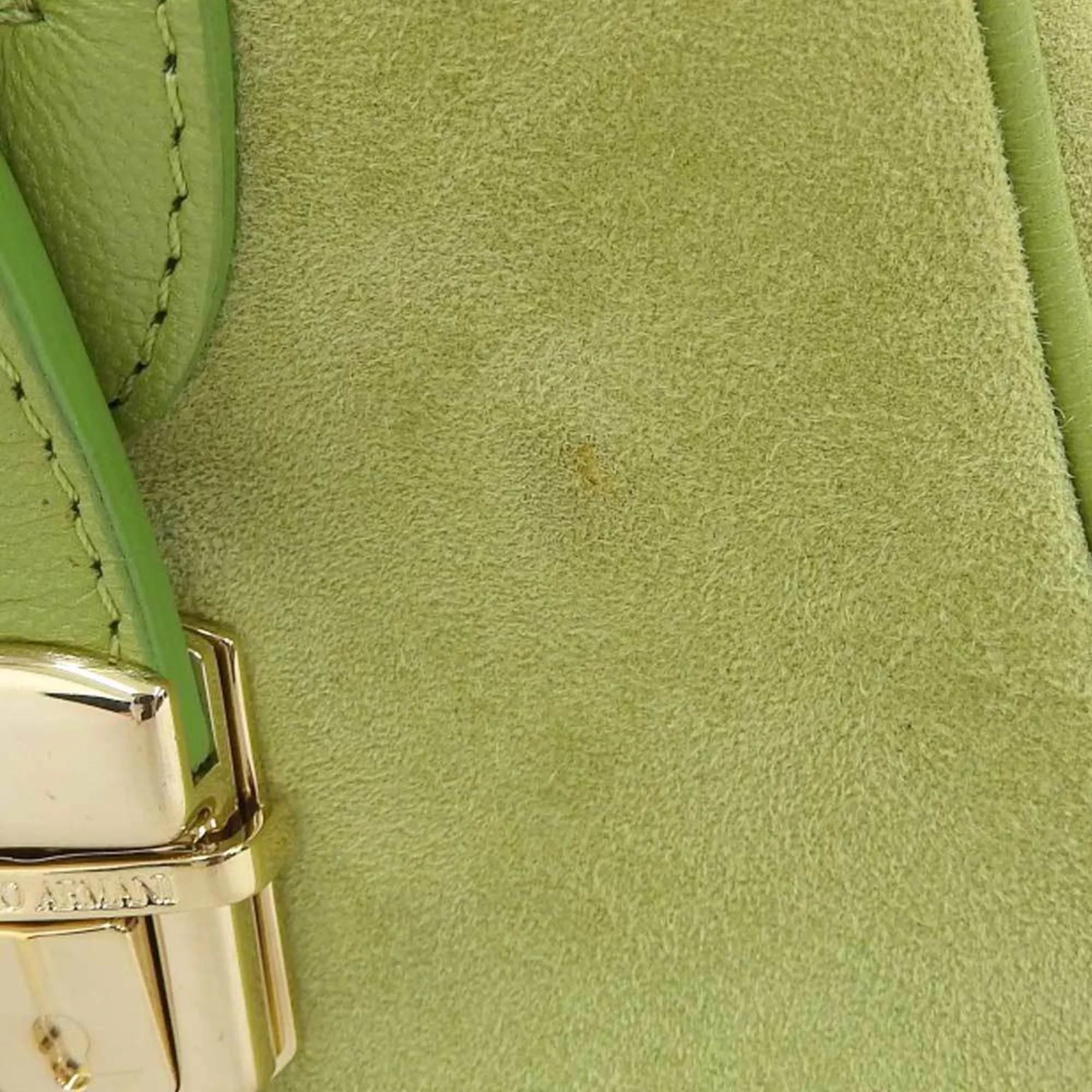 Pre-Owned Giorgio Armani GIORGIO ARMANI 2WAY bag suede green (Good)