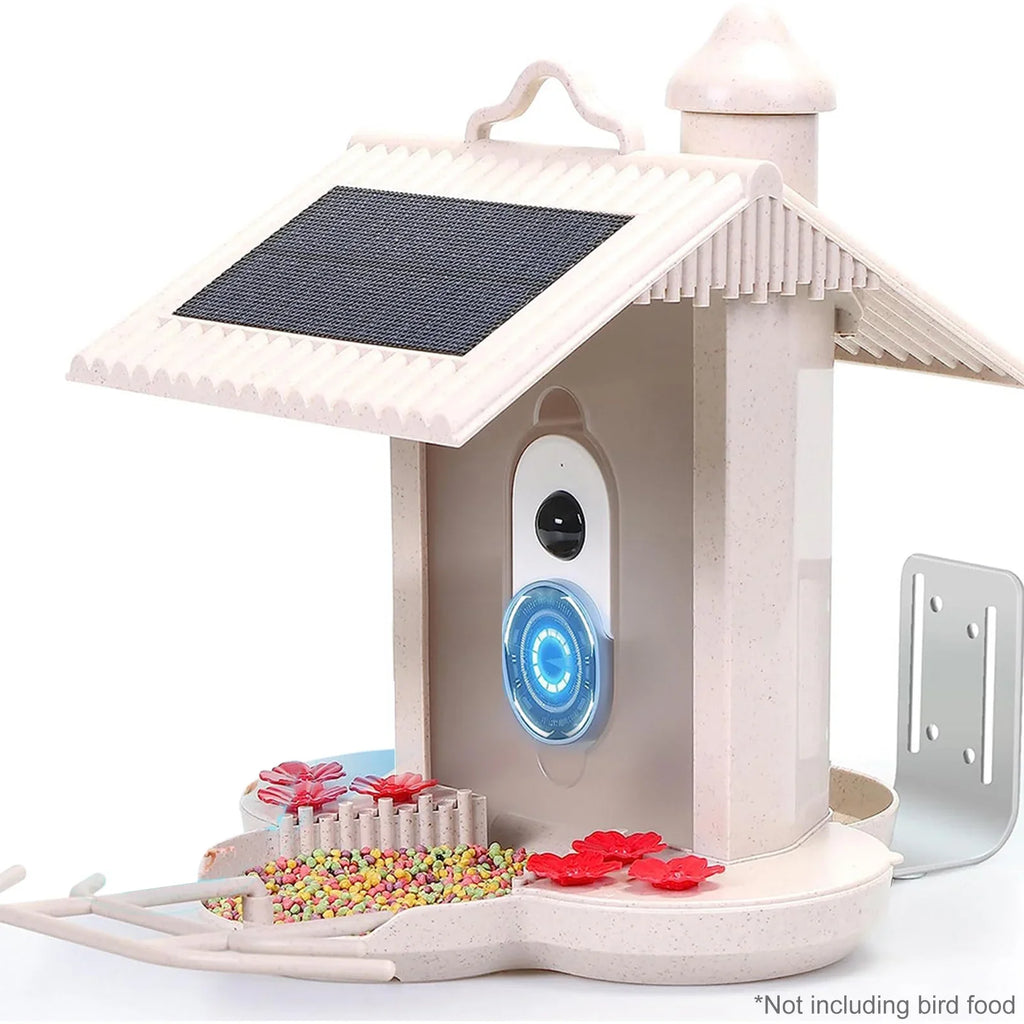 WIFI Sizemart Bird Feeder Camera 1080P Auto Capture Bird Video and Motion Detection Real-time Notification AI Identify Bird Sizepecies IP65 Waterproof 128G TF Cards