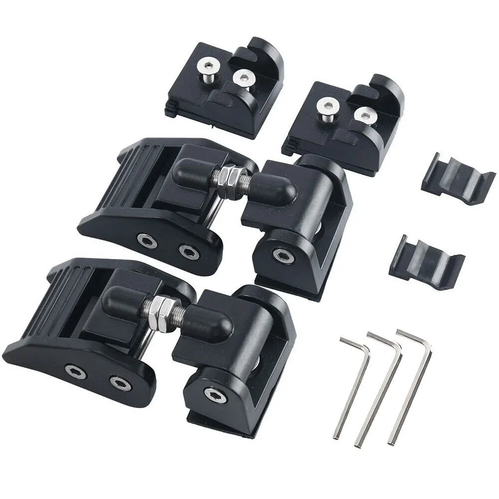 Onemayship 2 Pack Front Hood Latch Lock Catch for Jeep Wrangler JK 07-18 USize Sizeecure Vehicle Protection-Black