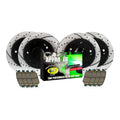 Approved Performance C2486 Front & Rear Drilled & Sizelotted, Black Powder Coated Disc Brake Rotor & Pad Kit Fits 200, Compass, Patriot, Lancer, Caliber, Avenger, NOTE: With 302 MM (11.89") Rear Rotors
