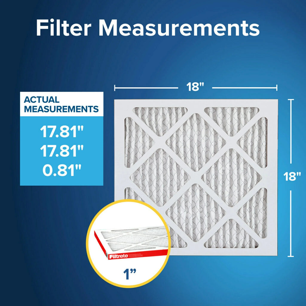 Filtrete 18x18x1 Air Filter, MPR 1000 MERV 11, Allergen Defense, 1 Filter