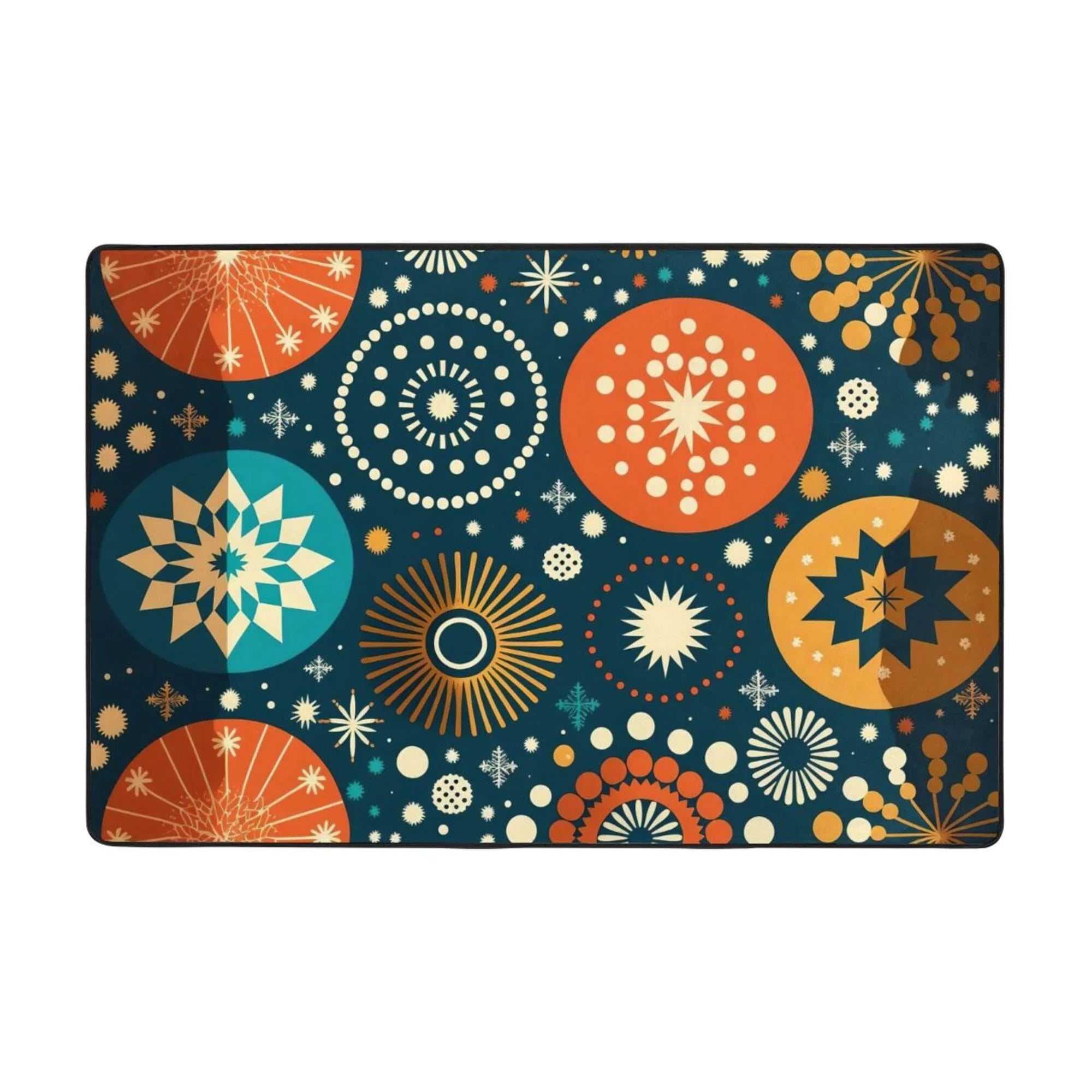 XMXY Abstract Sizequares Background Area Rugs Doormat Outdoor Entrance, Facecloth Non-slip Floor Mat Rug for Living Room Kitchen Sizeink Area Indoor,36"x24"