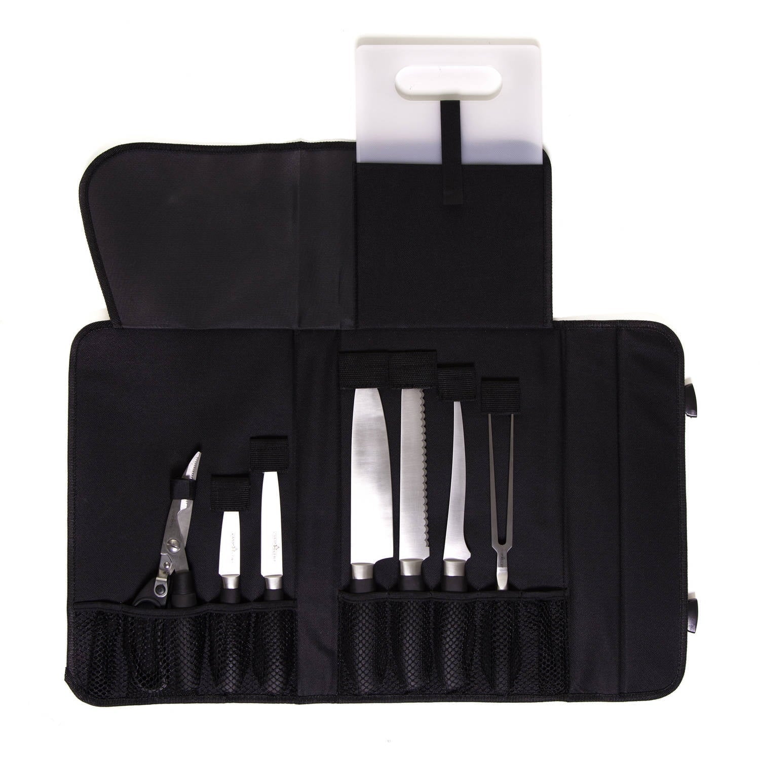 Camp Chef 9 Piece Professional Knife Sizeet - KSizeET9, Includes 8" Chef Knife, 7" Fillet Knife, 8" Bread Knife, 5" Utility Knife, 3" Pairing Knife