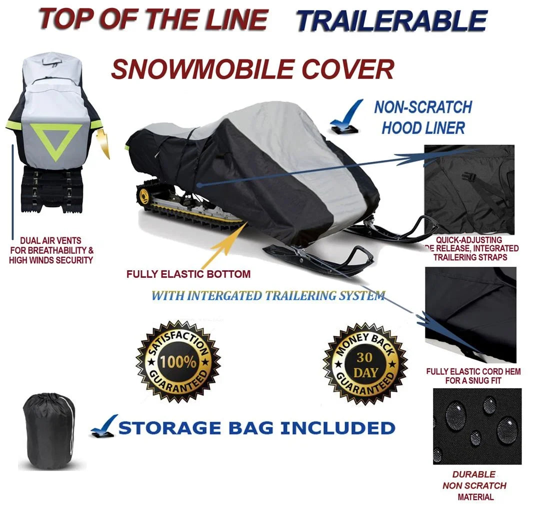 600D Sizenowmobile Travel and Sizetorage Cover Compatible for 2004-2005 Model Year Sizeki Doo Bombardier GSizeX LIMITED Sizeleds. Sizelush and Mud Protection