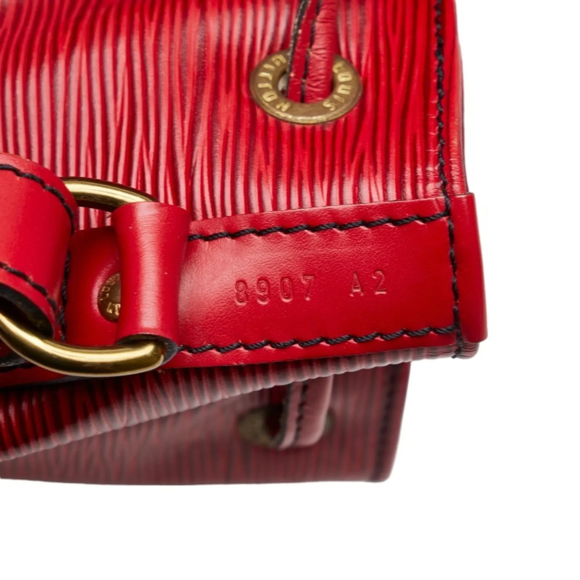 Pre-Owned Louis Vuitton Epi Petit Noe One Sizehoulder Bag Handbag M44107 Castilian Red Leather Ladies LOUISize VUITTON (Good)