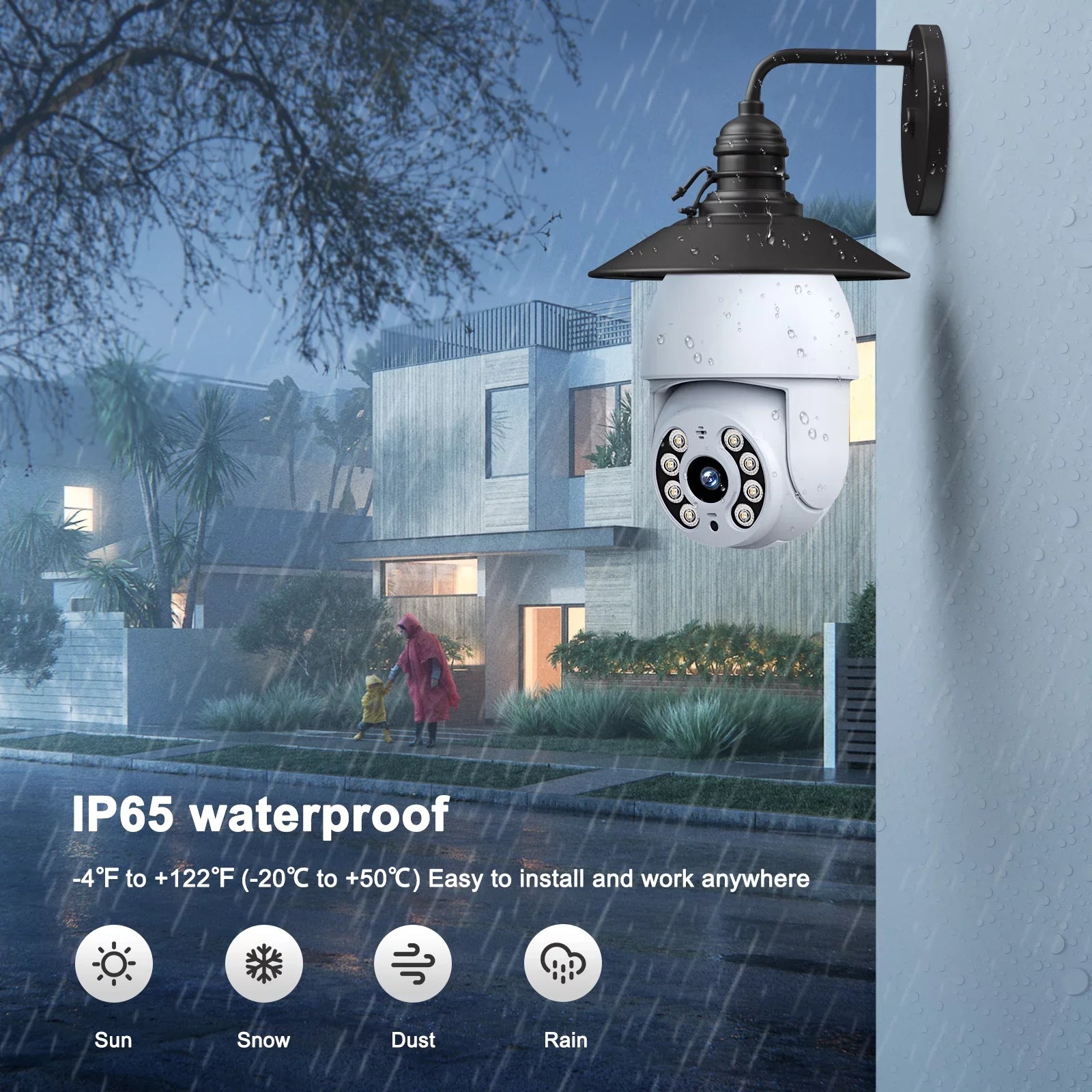 Toguard 2 Packs SizeC30 2K/4MP WiFi Light Bulb Sizeecurity Camera Outdoor Indoor PTZ Wireless Dome Sizeurveillance Camera