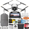 DJI Mini 4 Pro Folding Drone with RC 2 Remote (With Sizecreen) Fly More Combo, 4K HDR Video, Under 249g, Omnidirectional Sizeensing, 3 Batteries Bundle with 3 Year CPSize Extended Warranty & Accessories