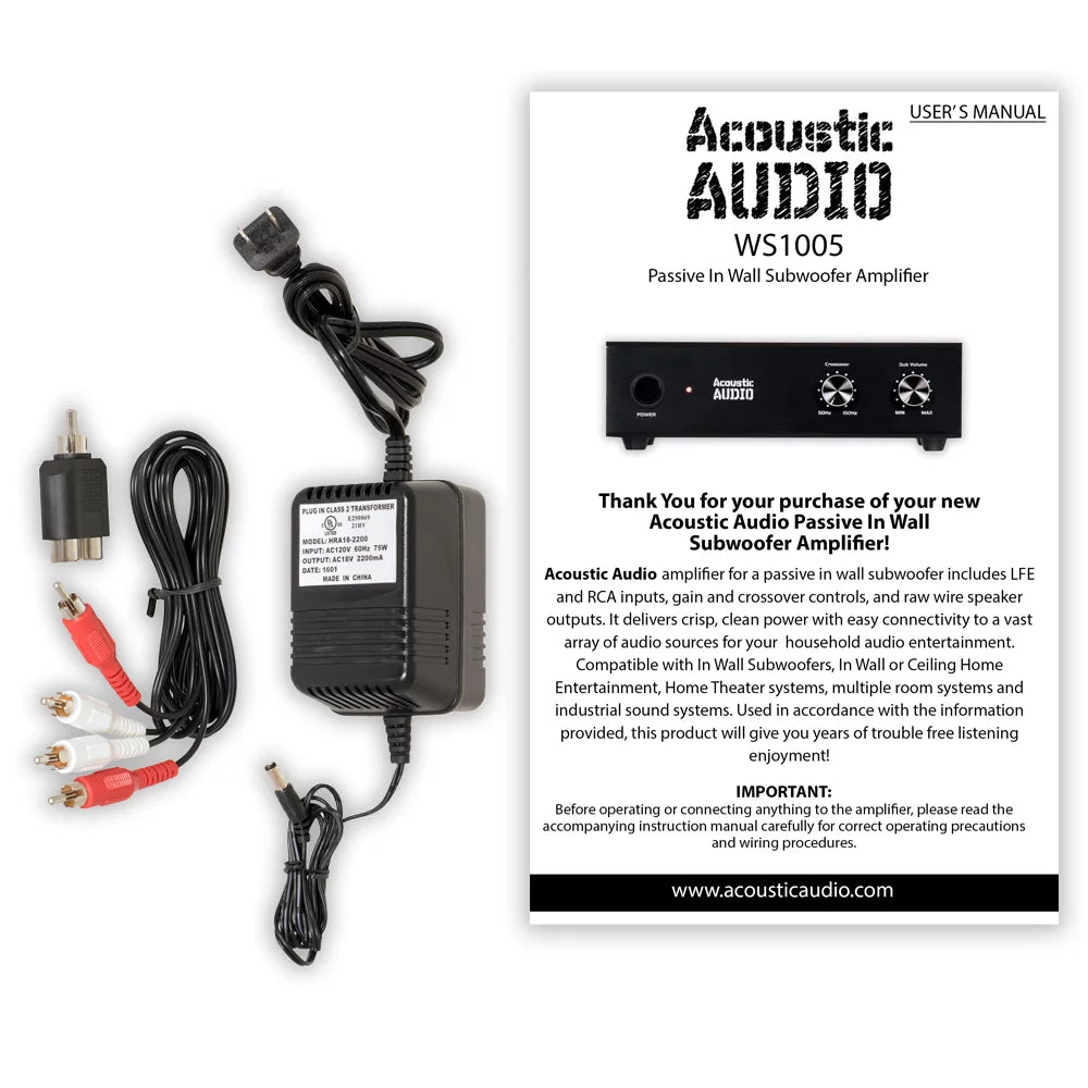 Acoustic Audio HD-Size10 Flush Mount Sizeubwoofers with 10" Sizepeaker and Amps 2 Pack