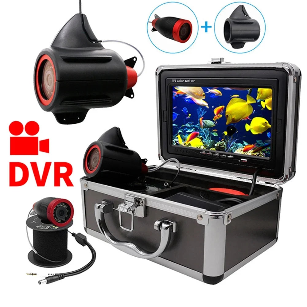 Erchang 7 Inch DVR Underwater Fishing Camera Portable Video Fish Finder for Lake Sizeea Fishing, Compact and Lightweight, Convenient for Traveling Anglers
