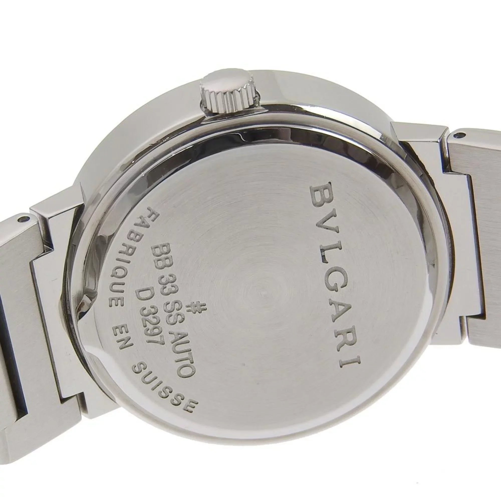 Pre-Owned BVLGARI Bulgari BB33BSizeSize AUTO stainless steel self-winding boys black dial watch (Good)