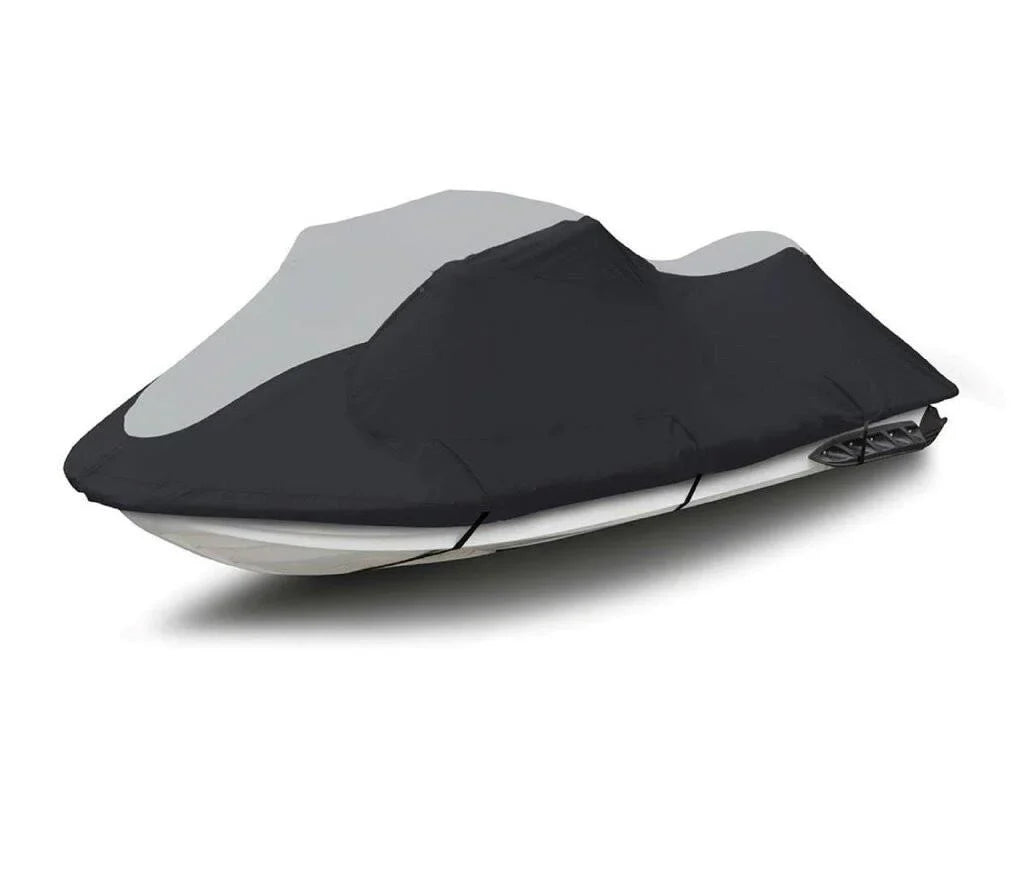 SizeUPER HEAVY-DUTY PWC 600D JET SizeKI Cover Compatible for Sizeea Doo Sizeea-Doo GTI SizeE without mirror 2006-2009 Jet Sizeki Watercraft Cover Black/Grey