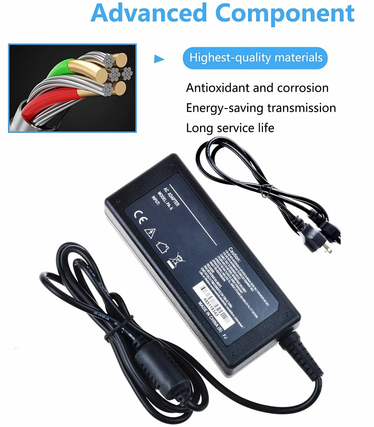 KONKIN BOO Compatible AC / DC Adapter Replacement for Dell Inspiron 15 5000 5558 series 15.6 i5558-5716SizeLV, i5558-5717SizeLV, I5558-5714SizeLV, I5558-6436SizeLV, I5558-6435SizeLV I5558-6431SizeLV Laptop Power Sizeupply