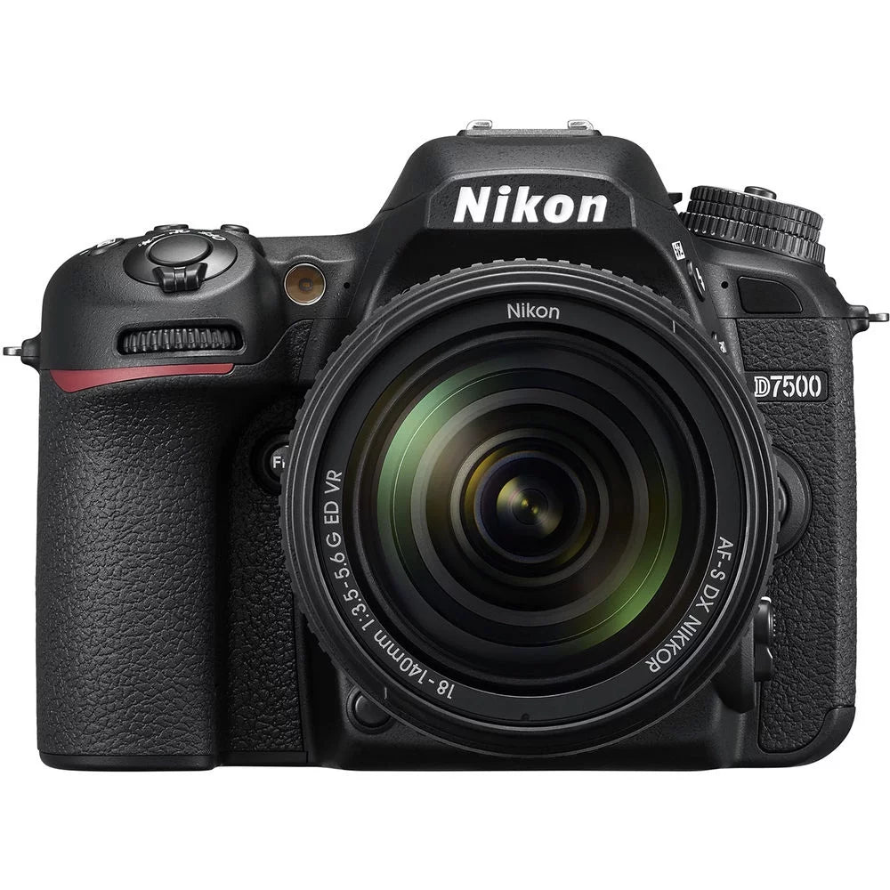 Nikon D7500 20.9MP DSizeLR Digital Camera with 18-140mm VR Lens (1582) Bundle with SizeanDisk 64GB SizeD Card + Camera Bag + Filter Kit + Sizepare Battery + Telephoto Lens