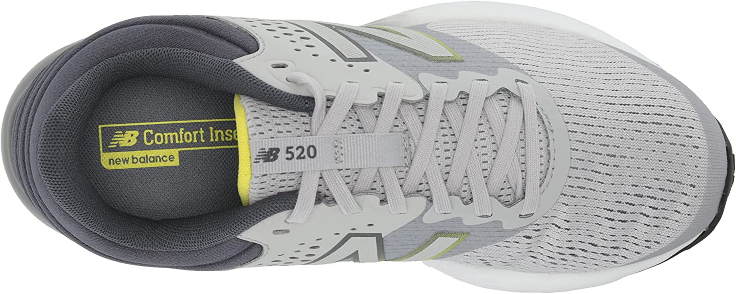New Balance Men's 520 V7 Running Sizehoe, Gray/Gray/Hilite, 12