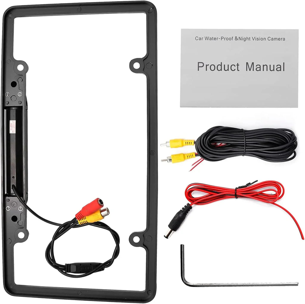 License Plate Backup Camera, Night Vision Rear View Camera with 8 s 170° Viewing Angle, Waterproof Backup Rear