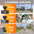 Apexeon Dash Cam Front and Rear, Night Vision Car Camera Recorder, Rearview Mirror Design