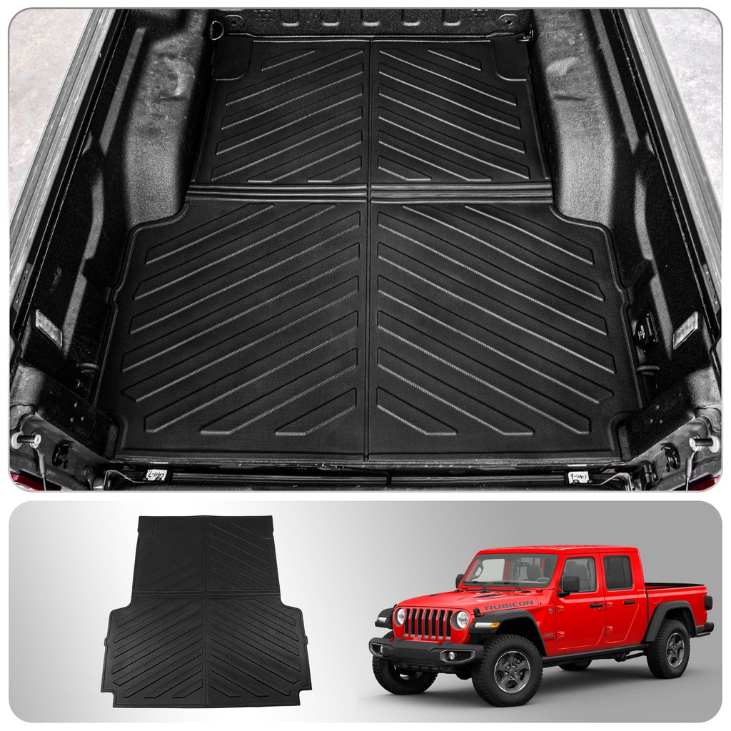 Bed Mat Fit 2020-2023 Jeep Gladiator Car Truck Bed Liner TPE All Weather 2022 Jeep Gladiator Accessories