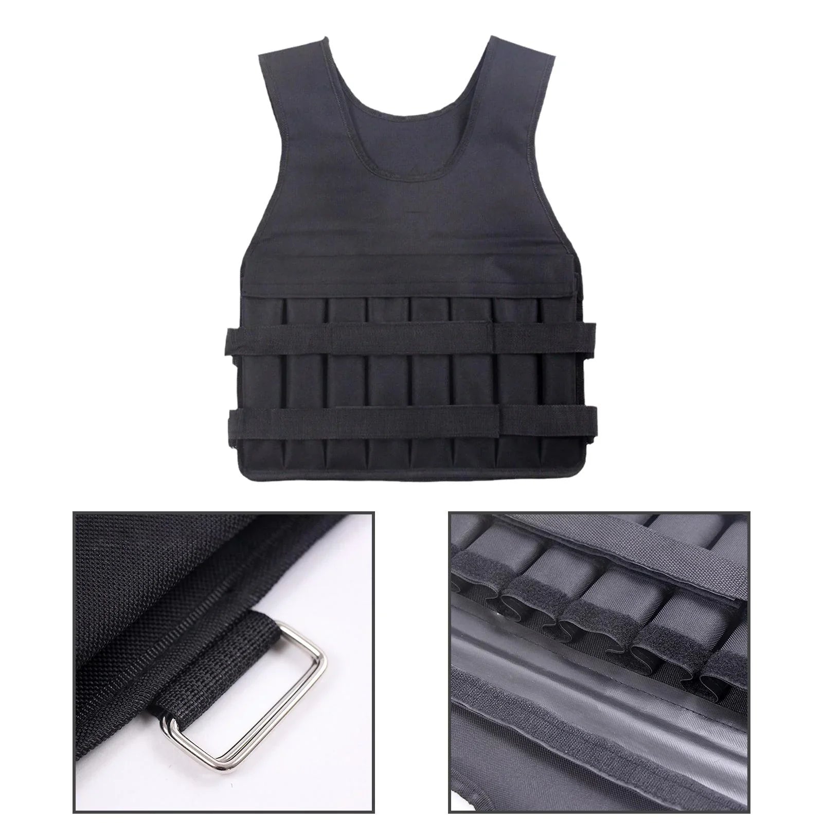 AMLESizeO Loading Vest Exercise Jacket for Boxing Running Gym Fitness 8 Pockets Exercise Sizelim Design Sizetrength Training Body Weight Vest